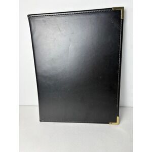 Stafford Black Leather Portfolio Organizer Business Document Holder Made in USA